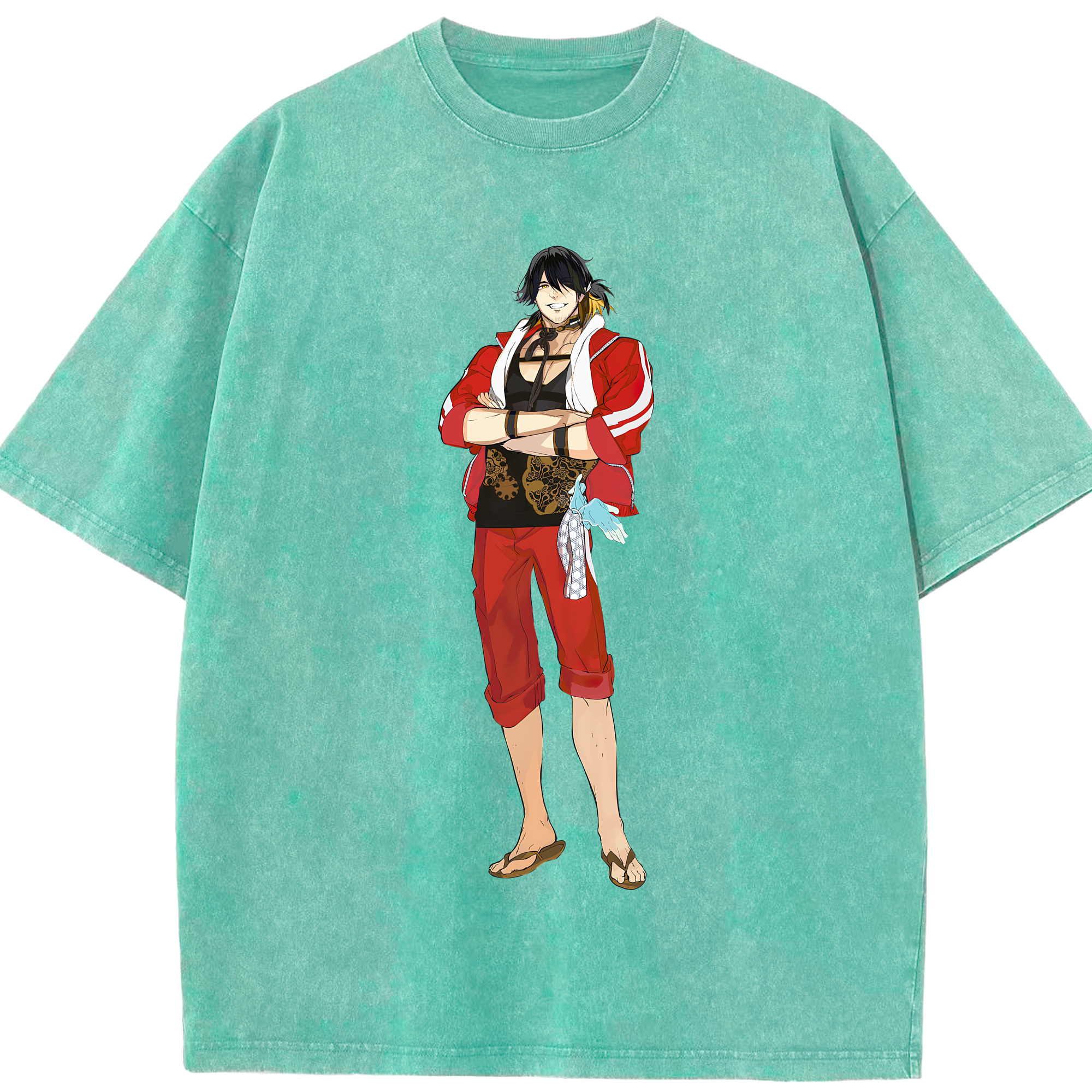 （画像用） 刀剣乱舞 Touken Ranbu 綿100% ヴィンテージ風 半袖Tシャツ（フロントプリント）